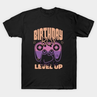 Birthday Boy Time to Level Up Perfect Gaming Video Games T-Shirt